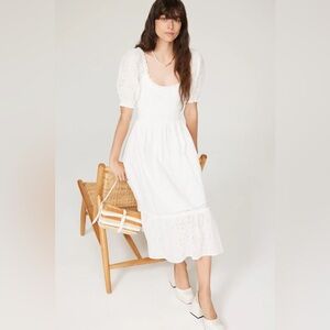 Hill House White Midi Dress